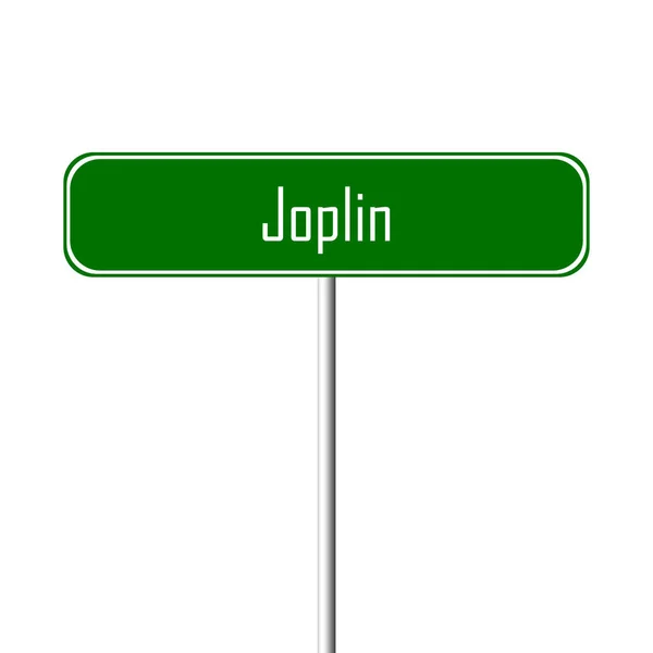 Sinal Cidade Joplin Sinal Lugar Nome — Fotografia de Stock