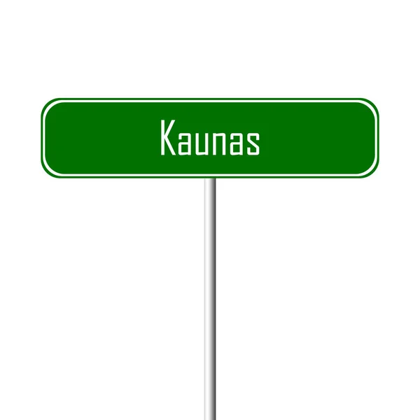 Kaunas Cartello Città Segnaposto — Foto Stock
