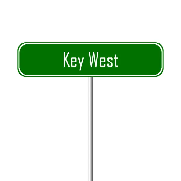 Ключ Захід Міста Знак Назва Місця Входу — стокове фото