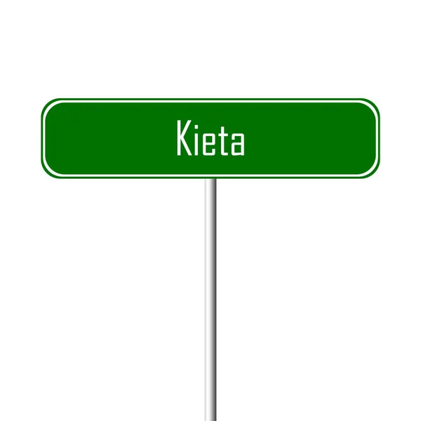 Kieta Πόλη Υπογράψει Τοπωνύμιο Πινακίδα — Φωτογραφία Αρχείου
