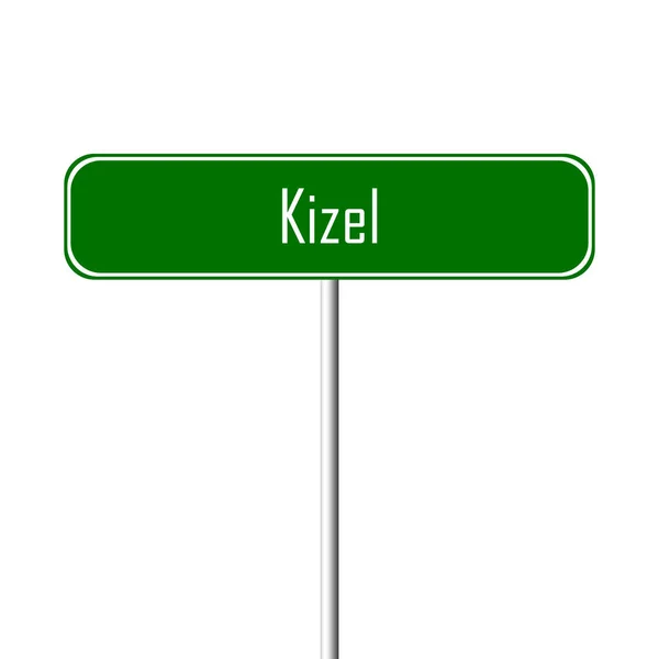 Знак Города Кизель Знак Географического Названия — стоковое фото