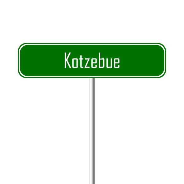 Kotzebue Město Místní Jméno Zaregistrovat — Stock fotografie
