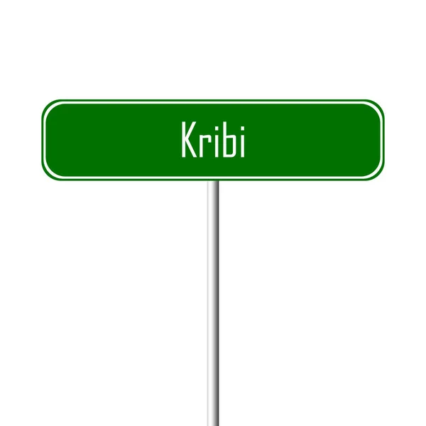 Kribi Town Sign Signo Nombre Del Lugar —  Fotos de Stock
