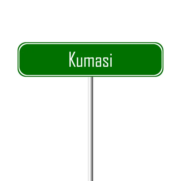 Kumasi Señal Ciudad Signo Nombre Lugar — Foto de Stock