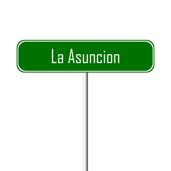 Asuncion Town Sign Place Name Sign — Stock Photo, Image