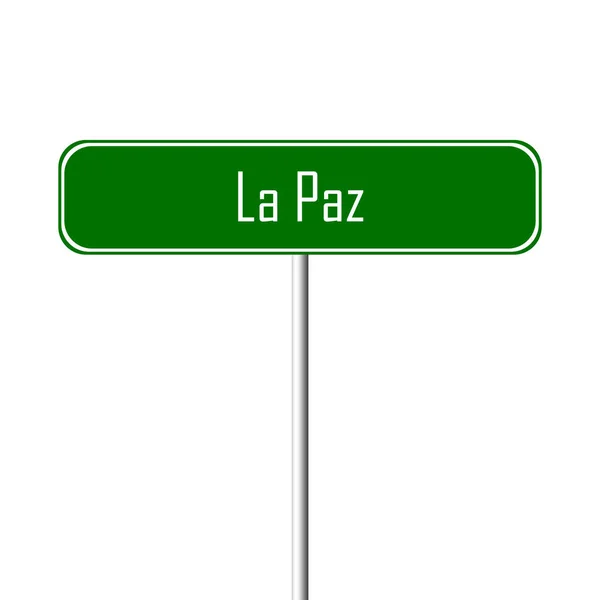 Señal Ciudad Paz Signo Nombre Del Lugar — Foto de Stock
