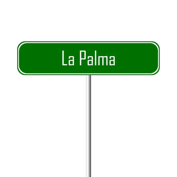 Placa Palma Town Sinal Nome Local — Fotografia de Stock