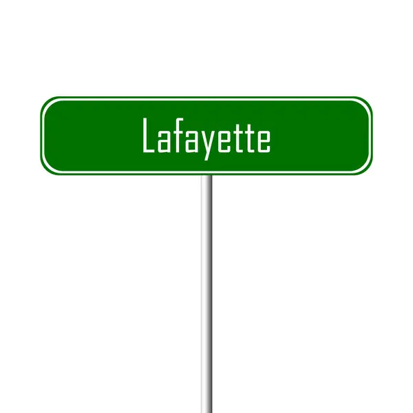 Lafayette Staden Tecken Ortnamn Logga — Stockfoto