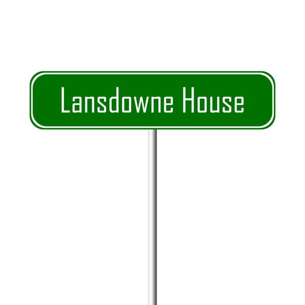 Lansdowne Casa Ciudad Signo Signo Nombre Lugar — Foto de Stock