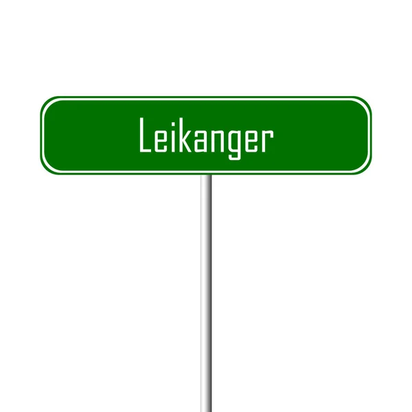 Město Leikanger Sign Znamení Místní Jméno — Stock fotografie