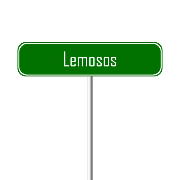 Знак Города Лемосос Знак Географического Названия — стоковое фото
