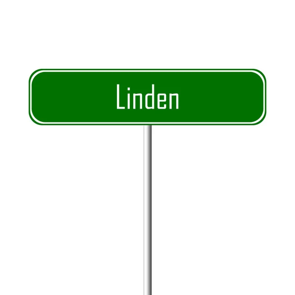 Linden Town Sign Place Name Sign — Stock Photo, Image