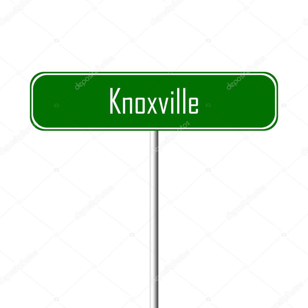 Knoxville Town sign - place-name sign