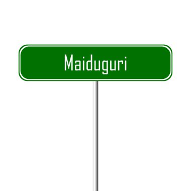 Maiduguri şehir işareti - yer-adı