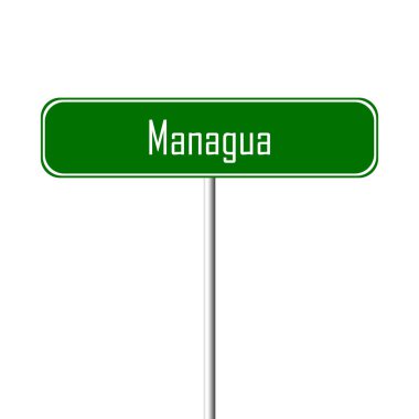 Managua şehir işareti - yer-adı