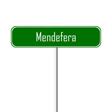 Mendefera şehir işareti - yer-adı