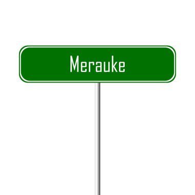 Merauke şehir işareti - yer-adı