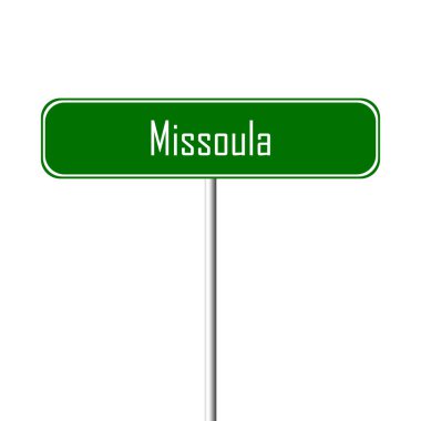 Missoula Town sign - place-name sign clipart
