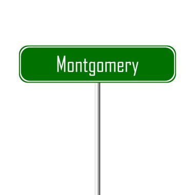 Montgomery şehir işareti - yer-adı