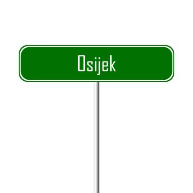 Osijek şehir işareti - yer-adı