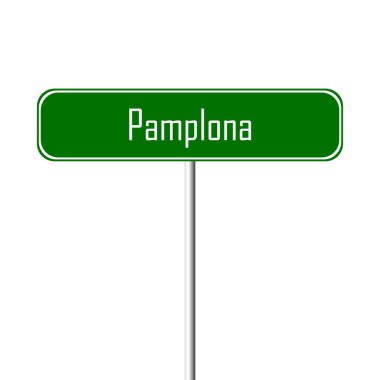 Pamplona şehir işareti - yer-adı