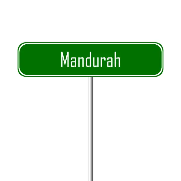 Mandurah Town Sign Tanda Nama Tempat — Stok Foto