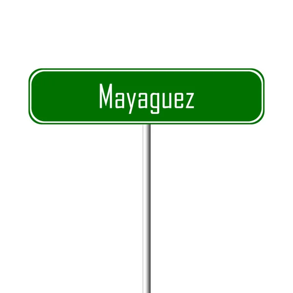 マヤグエス町サイン — ストック写真