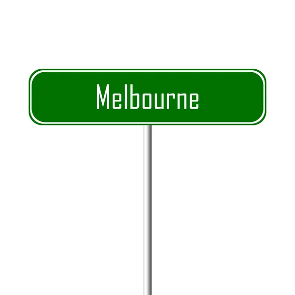 Мельбурн Місто Знак Назва Місця Знак — стокове фото