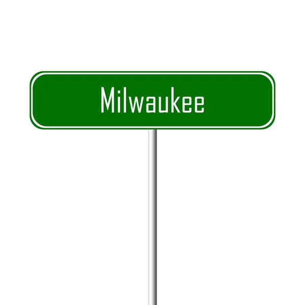 Letrero Milwaukee Town Signo Nombre Del Lugar — Foto de Stock