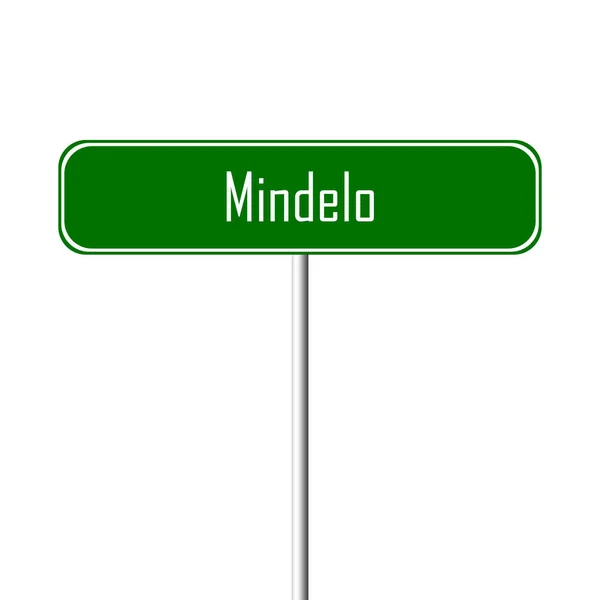Miasta Mindelo Znak Znak Nazwa Miejsca — Zdjęcie stockowe