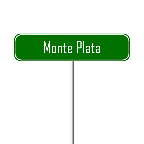 Placa Cidade Monte Plata Sinal Lugar Nome — Fotografia de Stock