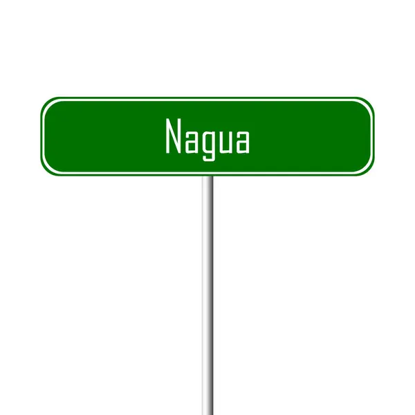 Nagua Town Sign Ortsschild — Stockfoto