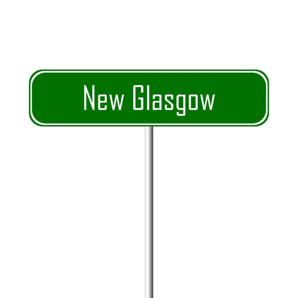New Glasgow Town Sign Place Name Sign — Stock Photo, Image