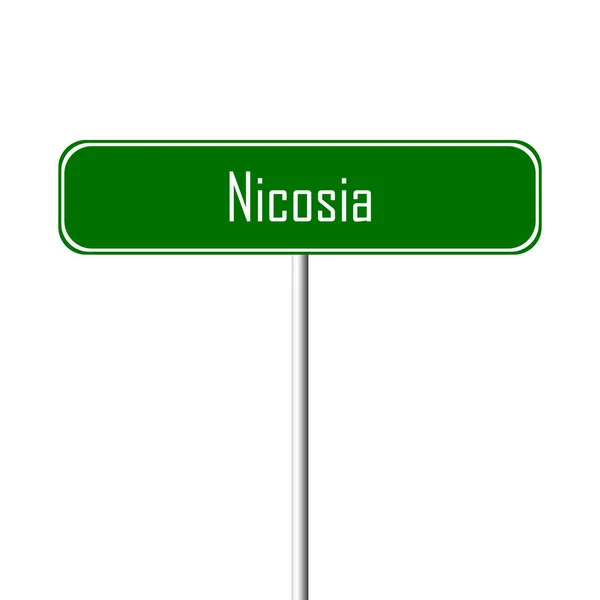 Signo Ciudad Nicosia Signo Nombre Del Lugar —  Fotos de Stock