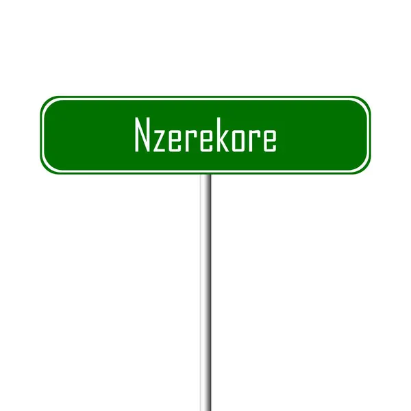 Nzérékoré Staden Tecken Ortnamn Logga — Stockfoto