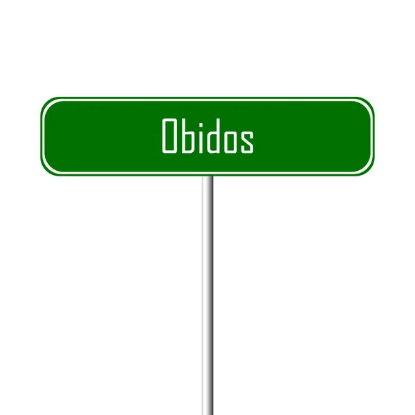 Πρόσημο Obidos Πόλη Τοπωνύμιο Σημάδι — Φωτογραφία Αρχείου