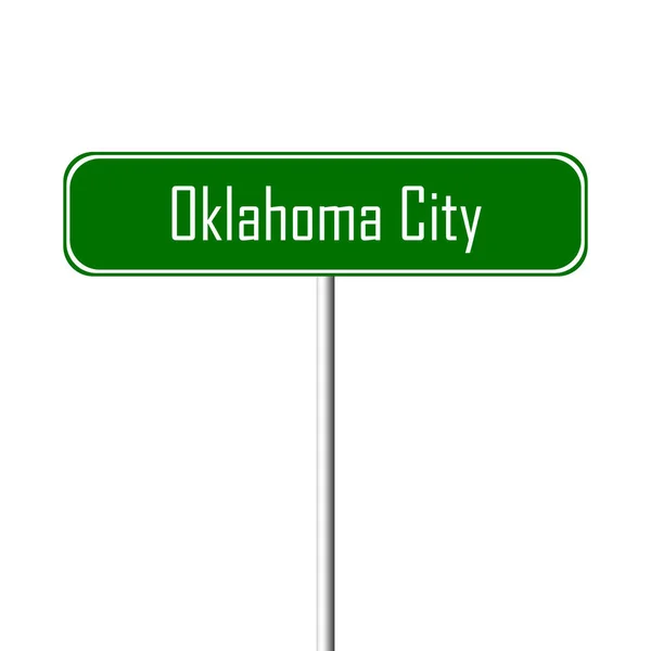 Oklahoma City Sign Ortsschild — Stockfoto