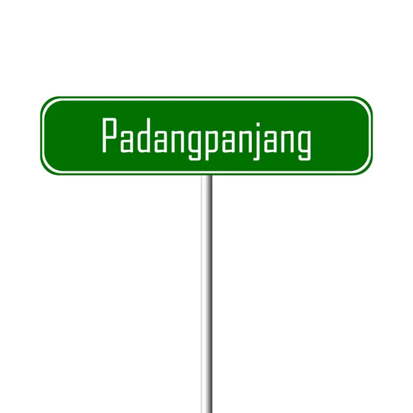 Padangpanjang 镇标志地方 名字标志 — 图库照片