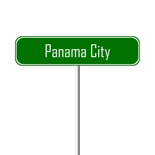 Panama City Sign Ortsschild — Stockfoto