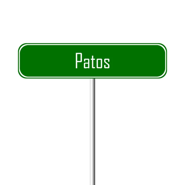 Patos Şehir Işareti Yer Adı — Stok fotoğraf