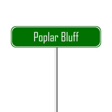 Poplar Bluff şehir işareti - yer-adı kayıt