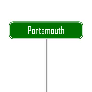 Portsmouth şehir işareti - yer-adı