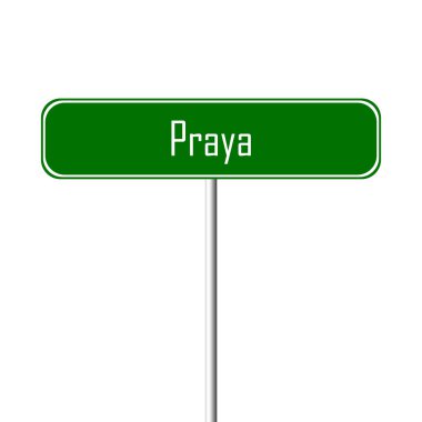 Praya şehir işareti - yer-adı