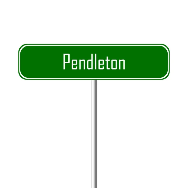 Pendleton Město Místní Jméno Zaregistrovat — Stock fotografie
