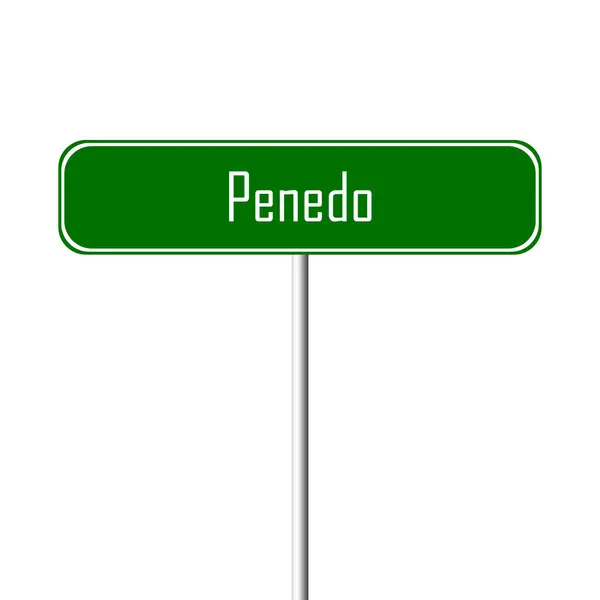 Signo Ciudad Penedo Signo Nombre Del Lugar — Foto de Stock