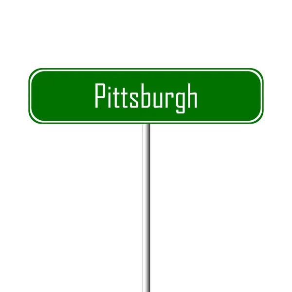 Město Pittsburgh Místní Jméno Zaregistrovat — Stock fotografie