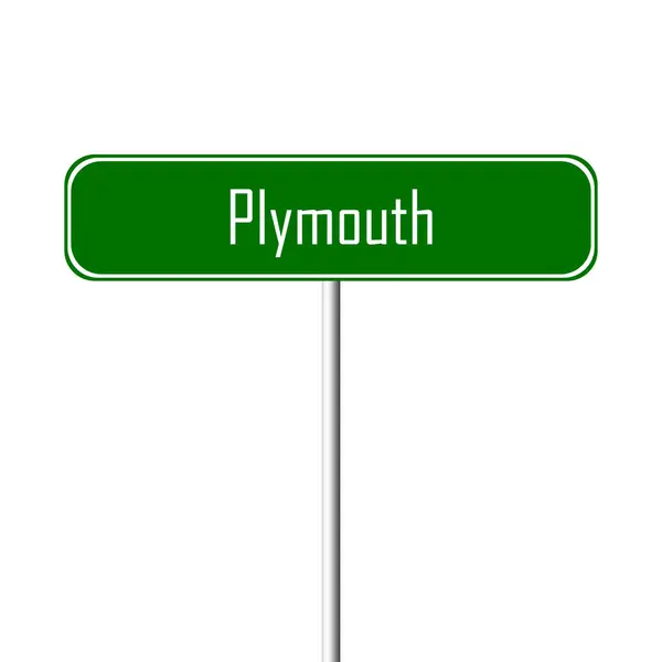Plymouth Town Sign Place Name Sign — Stock Photo, Image