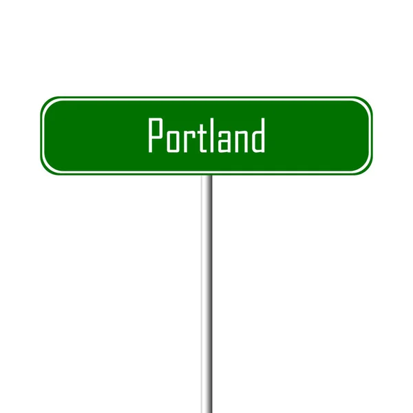 Portland Town Sign Place Name Sign — Stock Photo, Image