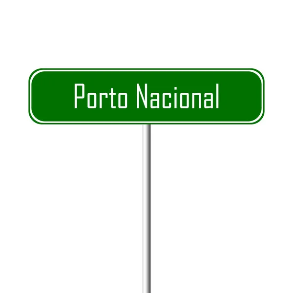 Sinal Cidade Nacional Porto Nome Local — Fotografia de Stock