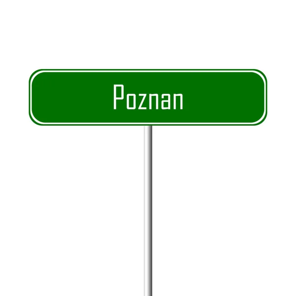 Poznan Stad Teken Plaatsnaam Teken — Stockfoto